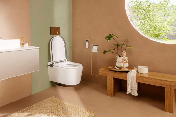 HANSGROHE LAVA PURA ELEMENT S závěsné WC s bidetovým sedátkem, SoftClosing, AquaHelix Flush, HygieneEffect 63021450 Obrázek - fotka