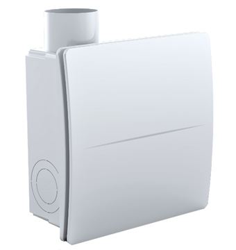 AERAULIQA QXD radiální ventilátor 75 mm, nástěnný/stropní, se zpětnou klapkou