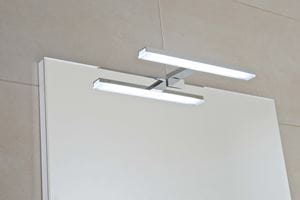 JIKA CLEAR GEMMA LED svítidlo na zrcadlo, 840 lm, 6 W, 494 mm, chrom