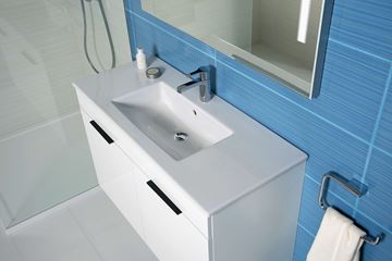 JIKA CUBE skříňka s umyvadlem 100x43x62,2 cm, 2 dvířka, bílá H4536511763001 Obrázek - fotka