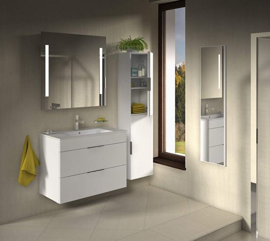 JIKA CUBE skříňka s umyvadlem 100x43x62,2 cm, 2 zásuvky, bílá H4536521763001 Obrázek - fotka