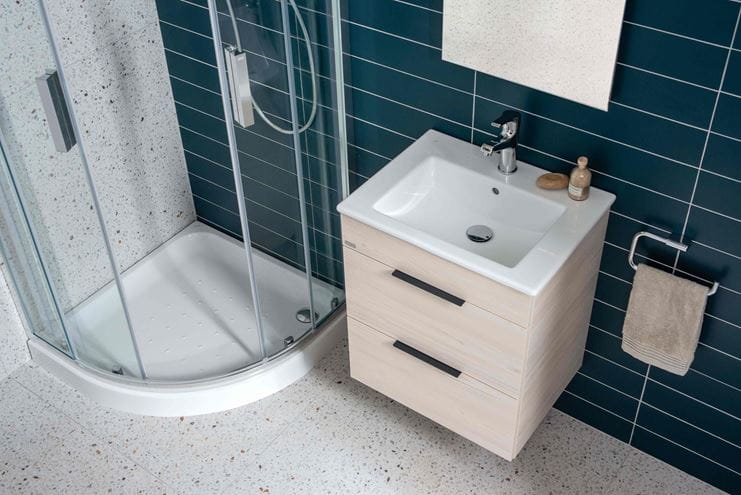 JIKA CUBE skříňka s umyvadlem 55x43x62,2 cm, 2 zásuvky, bílá H4536121763001 Obrázek - fotka