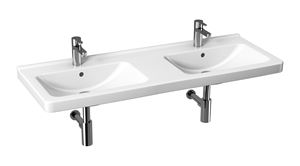 JIKA CUBITO PURE dvojumyvadlo 130 cm, se 2 otvory pro baterie a přepadem