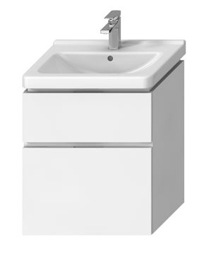 JIKA CUBITO PURE skříňka pod umyvadlo 59x42,7x68,3 cm, 2 zásuvky, Push-open, lesklá bílá