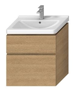JIKA CUBITO PURE skříňka pod umyvadlo 64x46,7x68,3 cm, 2 zásuvky, Push-open, dub