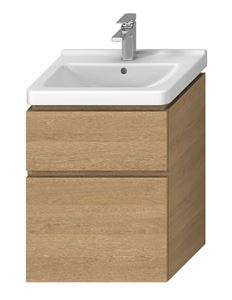 JIKA CUBITO PURE skříňka pod umyvadlo 54x39,9x68,3 cm, 2 zásuvky, Push-open, dub