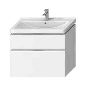 JIKA CUBITO PURE skříňka pod umyvadlo 84x46,7x68,3 cm, 2 zásuvky, Push-open, lesklá bílá