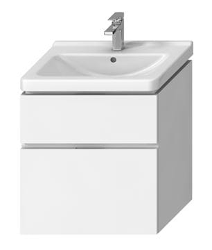 JIKA CUBITO PURE skříňka pod umyvadlo 64x46,7x68,3 cm, 2 zásuvky, Push-open, lesklá bílá