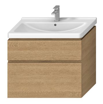 JIKA CUBITO PURE skříňka pod umyvadlo 84x46,7x68,3 cm, 2 zásuvky, Push-open, dub