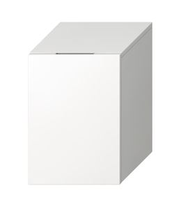 JIKA CUBITO PURE nízká skříňka 32x32,2x47,2 cm, 1 dvířka, panty vpravo, lesklá bílá