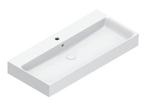 CATALANO PREMIUM umyvadlo 100 cm, s otvorem pro baterii a přepadem, Cataglaze+Silver Titanium