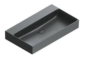 CATALANO PREMIUM umyvadlo 80 cm, s přepadem, Cataglaze+Silver Titanium, matná černá