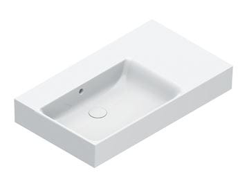 CATALANO PREMIUM umyvadlo 80 cm, s přepadem, Cataglaze+Silver Titanium