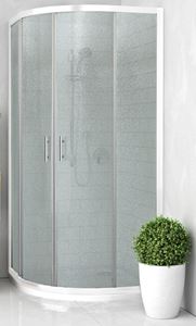 EASY ELR2 900 B sprchový kout 90x90 cm, R550, posuvné dveře, bílá/sklo grape