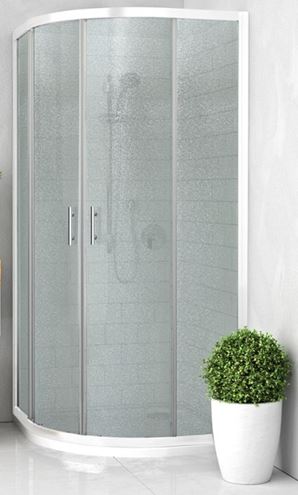 EASY ELR2 900 B sprchový kout 90x90 cm, R550, posuvné dveře, bílá/sklo grape 542-9000000-04-11 Obrázek - Hlavní obrázek