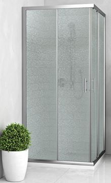 EASY ELS2 800 LH sprchový kout 80x80 cm, rohový vstup, posuvné dveře, brillant/sklo grape