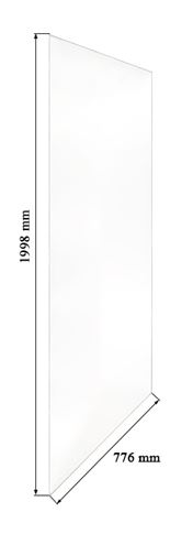 CONCEPT WALK-IN stěna 77,6x199,8 cm, čiré sklo CW0808T Technický nákres