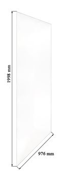 CONCEPT WALK-IN stěna 97,6x199,8 cm, čiré sklo CW1008T Technický nákres