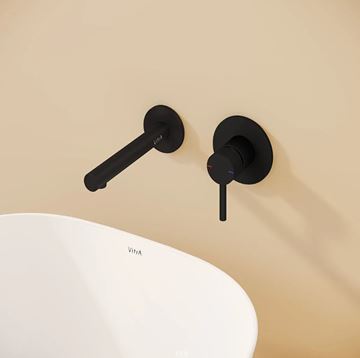 VITRA ORIGIN umyvadlová podomítková baterie, matná černá A4258136WTC Obrázek - fotka