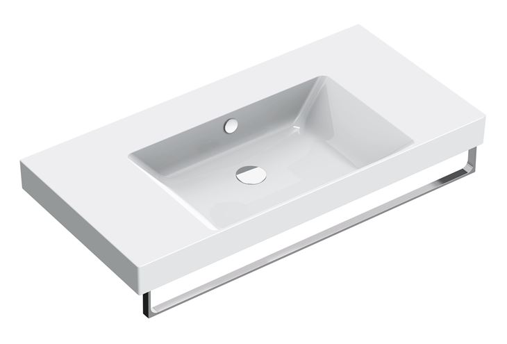 CATALANO ZERO umyvadlo 100 cm, s přepadem, Cataglaze+Silver Titanium 0121010001 Obrázek - fotka