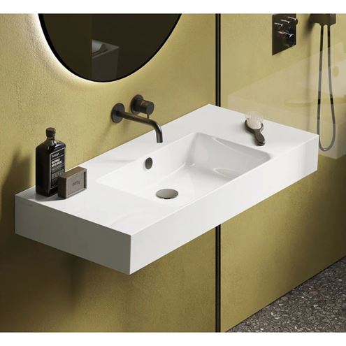 CATALANO ZERO umyvadlo 100 cm, s přepadem, Cataglaze+Silver Titanium 0121010001 Obrázek - fotka