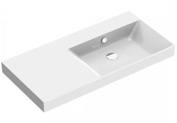 CATALANO ZERO umyvadlo 100 cm, s přepadem, Cataglaze+Silver Titanium
