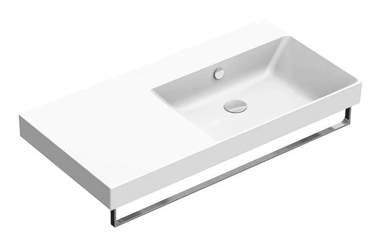 CATALANO ZERO umyvadlo 100 cm, s přepadem, Cataglaze+Silver Titanium 0121030001 Obrázek - fotka