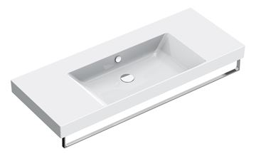 CATALANO ZERO umyvadlo 125 cm, s přepadem, Cataglaze+Silver Titanium 0121260001 Obrázek - fotka