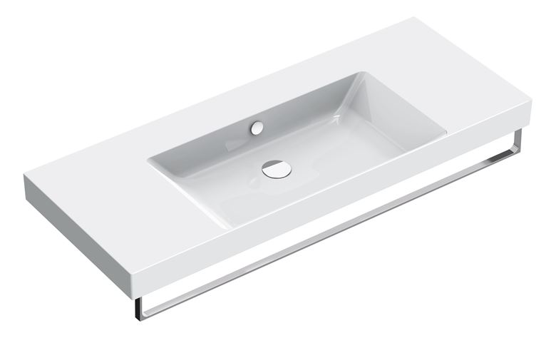 CATALANO ZERO umyvadlo 125 cm, s přepadem, Cataglaze+Silver Titanium 0121260001 Obrázek - fotka