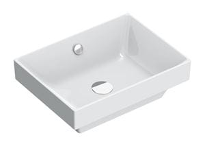 CATALANO ZERO umyvadlo 50 cm, s přepadem, Cataglaze+Silver Titanium