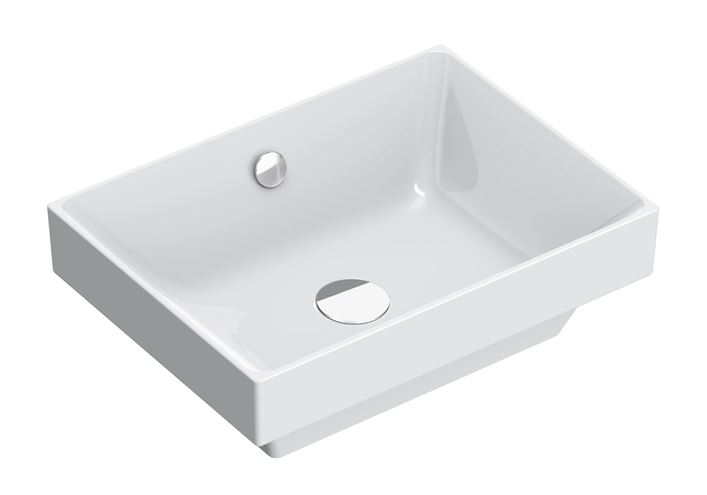 CATALANO ZERO umyvadlo 50 cm, s přepadem, Cataglaze+Silver Titanium 0124500001 Obrázek - Hlavní obrázek