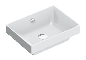 CATALANO ZERO umyvadlo 50 cm, s přepadem, Cataglaze+Silver Titanium