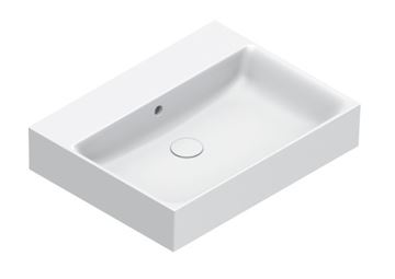 CATALANO PREMIUM umyvadlo 60 cm, s přepadem, Cataglaze+Silver Titanium, matná bílá