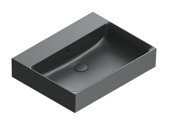CATALANO PREMIUM umyvadlo 60 cm, s přepadem, Cataglaze+Silver Titanium, matná černá 0220600022 Obrázek - Hlavní obrázek