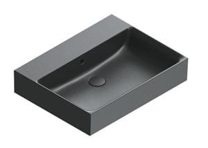 CATALANO PREMIUM umyvadlo 60 cm, s přepadem, Cataglaze+Silver Titanium, matná černá
