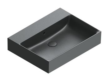 CATALANO PREMIUM umyvadlo 60 cm, s přepadem, Cataglaze+Silver Titanium, matná černá