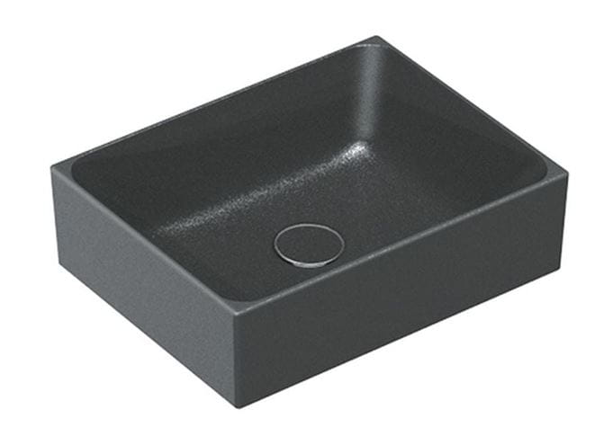 CATALANO PREMIUM umyvadlo 45 cm, bez přepadu, Cataglaze+Silver Titanium, matná černá 0222450022 Obrázek - Hlavní obrázek