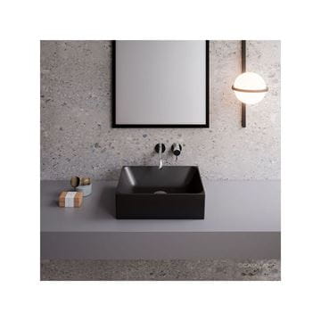 CATALANO PREMIUM umyvadlo 45 cm, bez přepadu, Cataglaze+Silver Titanium, matná černá 0222450022 Obrázek - fotka