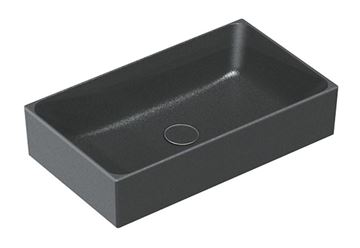 CATALANO PREMIUM umyvadlo 60 cm, bez přepadu, Cataglaze+Silver Titanium, matná černá