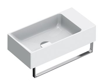 CATALANO PREMIUM umývátko 50 cm, bez přepadu, Cataglaze+Silver Titanium, matná bílá 0220520021 Obrázek - fotka