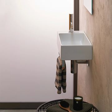 CATALANO PREMIUM umývátko 50 cm, bez přepadu, Cataglaze+Silver Titanium, matná bílá 0220520021 Obrázek - fotka