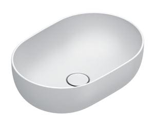 CATALANO SFERA umyvadlová mísa 50 cm, bez přepadu, Cataglaze+Silver Titanium, matná bílá