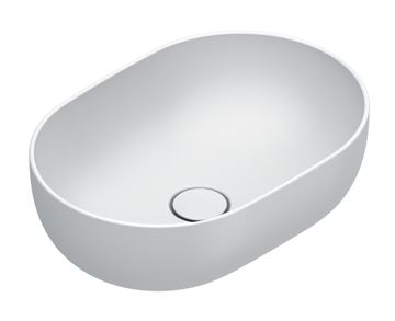 CATALANO SFERA umyvadlová mísa 50 cm, bez přepadu, Cataglaze+Silver Titanium, matná bílá