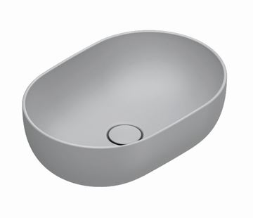 CATALANO SFERA umyvadlová mísa 50 cm, bez přepadu, Cataglaze+Silver Titanium, cemento matt