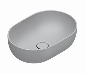 CATALANO SFERA umyvadlová mísa 50 cm, bez přepadu, Cataglaze+Silver Titanium, cemento matt