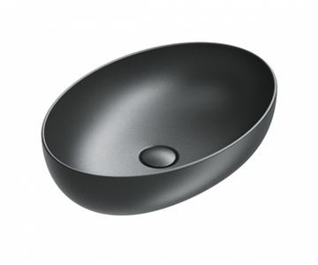 CATALANO SFERA umyvadlová mísa 60 cm, bez přepadu, Cataglaze+Silver Titanium, matná černá