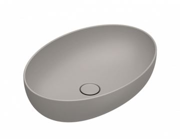 CATALANO SFERA umyvadlová mísa 60 cm, bez přepadu, Cataglaze+Silver Titanium, tortora matt