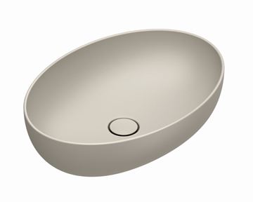 CATALANO SFERA umyvadlová mísa 60 cm, bez přepadu, Cataglaze+Silver Titanium, sabbia matt
