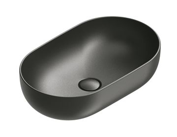 CATALANO SFERA umyvadlová mísa 60 cm, bez přepadu, Cataglaze+Silver Titanium, matná černá