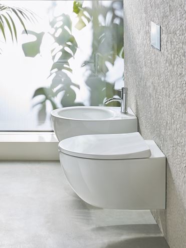 CATALANO GREEN ONE závěsné WC, se SoftClose sedátkem, Silentech splachování, Cataglaze+Silver Titanium VS52RITSET Obrázek - fotka